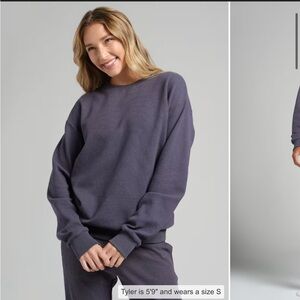 Comfrt Waffle Lounge Set in Stone Blue